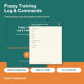 Puppy Training Log & Commands Checklist Printable | Dog Training Planner (PDF)