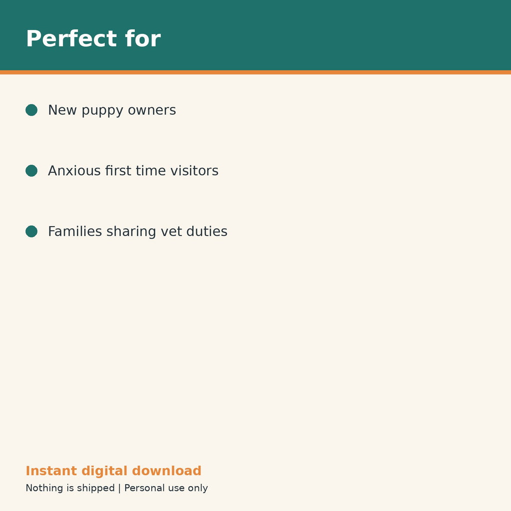 Puppy Vet Visit Prep Sheet printable PDF, image 10