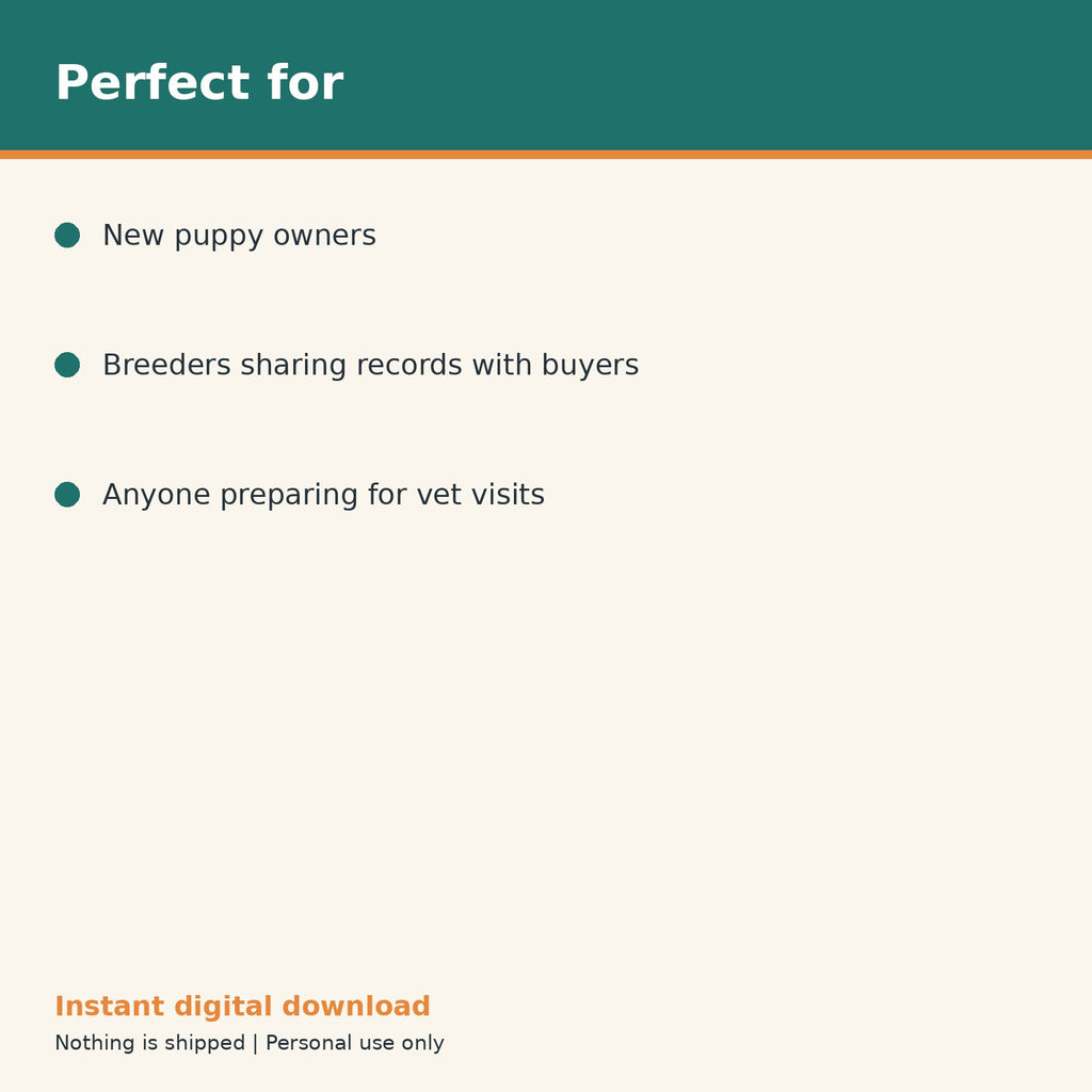 Puppy Weight & Growth Tracker printable PDF, image 10